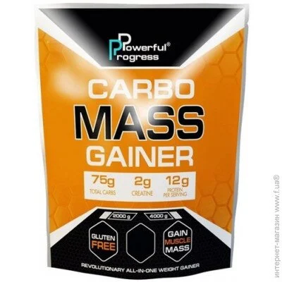  Powerful Progress Carbo Mass Gainer 4000 g /40 servings/ Strawberry (000013550)