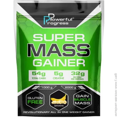  Powerful Progress Super Mass Gainer (1 kg, strawberry) (08198-04)