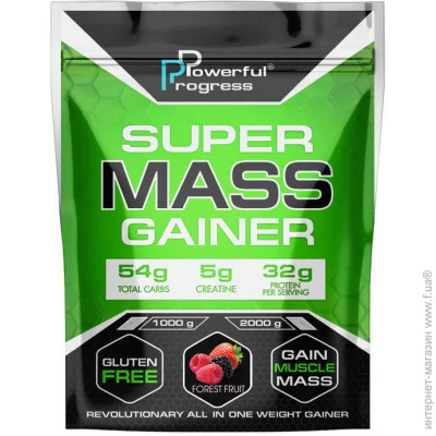  Powerful Progress Super Mass Gainer (2 kg, blueberry cheesecake) (10838-11)