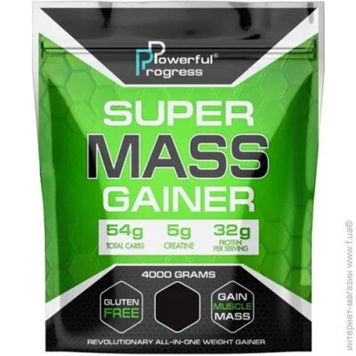  Powerful Progress Super Mass Gainer 4000 g /40 servings/ Chocolate (000013583)