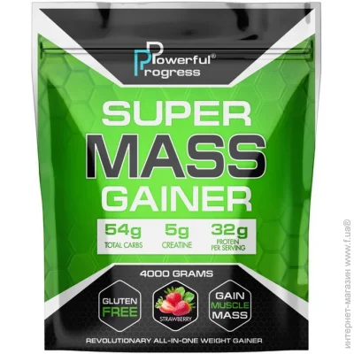  Powerful Progress Super Mass Gainer (4 kg, strawberry) (06772-05)