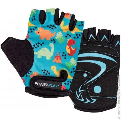Велоперчатки Powerplay Велорукавички дитячі 003 Dino XS Велоперчатки Powerplay Велорукавички дитячі 003 Dino XS