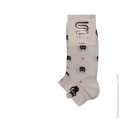 Premier Socks Носки женские с черными котами р.23-25 Premier Socks Носки женские с черными котами р.23-25