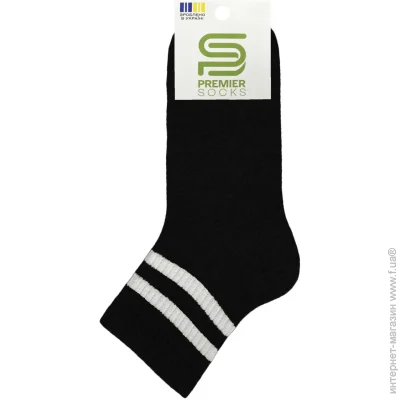 Premier Socks Носки детские унисекс высокие р. 23-25 черный с белым Premier Socks Носки детские унисекс высокие р. 23-25 черный с белым