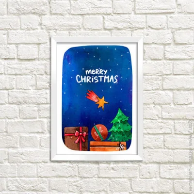  Presentville    Merry Christmas 21x30  (A4) (WMT4_21NG011_WH)