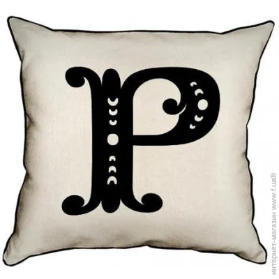    '   Presentville Letter P 45x45  (45PHB_ABC031_WH)