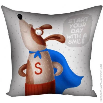      Presentville Start your day with a smile 40x40  (4P_DOG112)