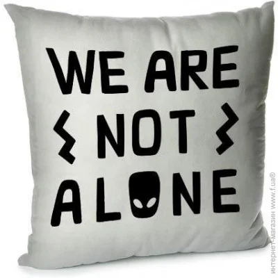       Presentville We are not alone 45x45  (45BP_UNI022_WH)