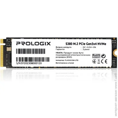 SSD Prologix S380 256GB M.2 PCIe 3.0 (PRO256GS380)