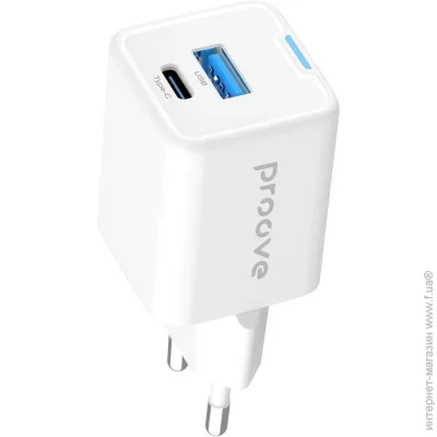  Proove Pocket GaN 25W (Type-C+USB) white (WCPG25111202)