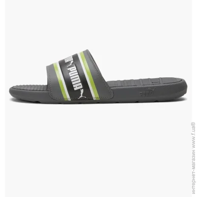  Puma Cool Cat Stripe Repeat Slide Sandals Grey (385887-02-39)