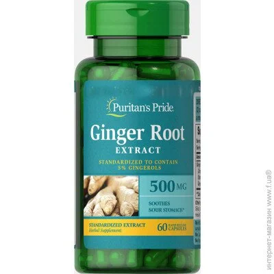   Puritan's Pride   Ginger Root Standardized Extract 500mg 60  (4384301571)