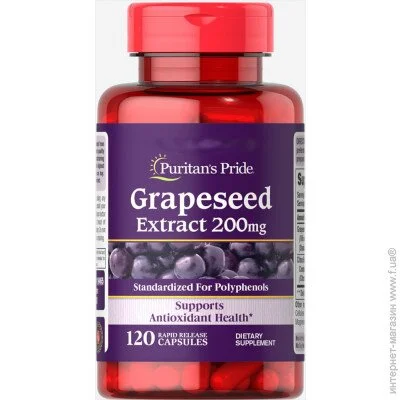   Puritan's Pride   Puritans Pride Grapeseed Extract 200 Mg 120  (4384301574)
