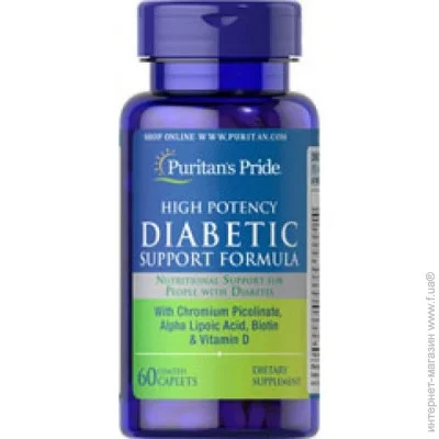   Puritan's Pride Diabetic Support Formula 60 Caplets (000004050)