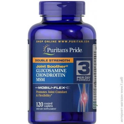   Puritan's Pride Double Strength Glucosamine, Chondroitin & MSM 120 Caplets (000004053)