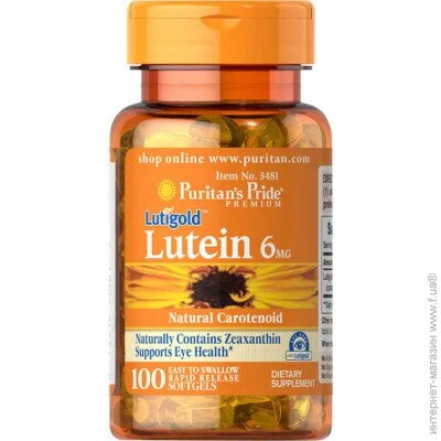   Puritan's Pride Lutigold Lutein 6 mg 100 Softgels (000004117)