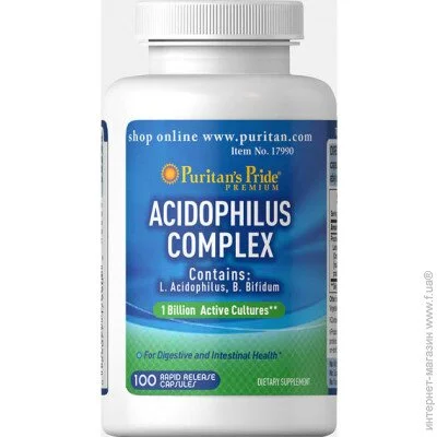   Puritan's Pride Probiotic Acidophilus Complex 100 Caps (000004184)