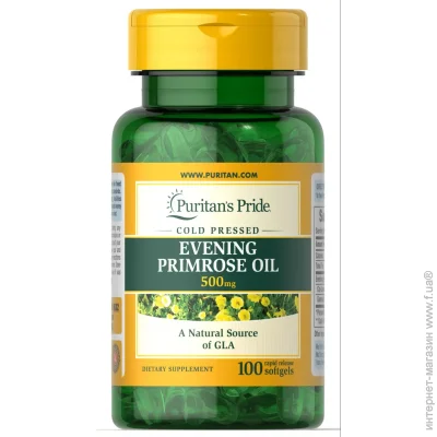   Puritan's Pride    Puritan&apos;s Pride Evening Primrose Oil 500 mg with GLA 100 Softgels (00000040173)