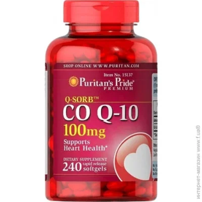   Puritan's Pride Q-Sorb Co Q-10 100 mg 240 Softgels (000013393)