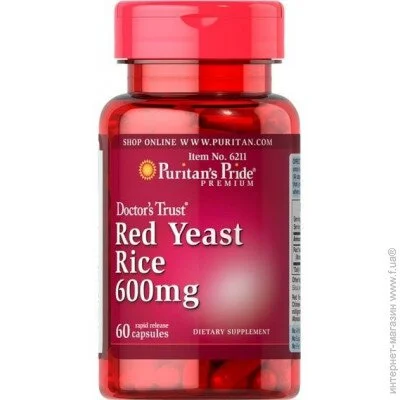   Puritan's Pride Red Yeast Rice 600 mg 60 Caps (000004208)