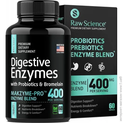   Raw Science      Digestive Enzymes 60 