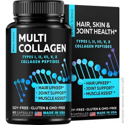 Спеціальна добавка Raw Science Преміальна колагенова добавка Multi Collagen 90 капсул Спеціальна добавка Raw Science Преміальна колагенова добавка Multi Collagen 90 капсул