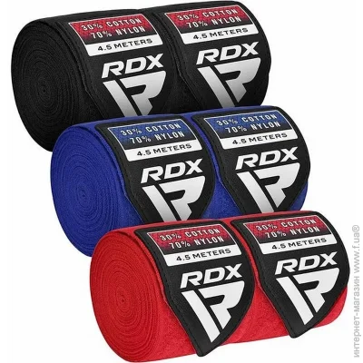    RDX    RB Hand Wraps Combine 3  Red,Black,Blue (4.5.)