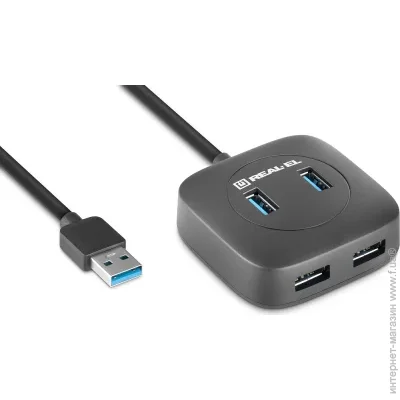 USB-  REAL-EL HQ-187 black (EL123110010)