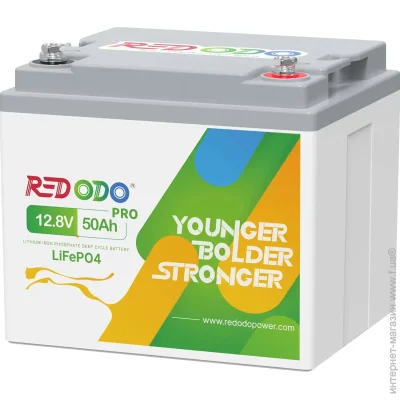     Redodo LiFePO4 12V (12.8V/50Ah/640Wh)