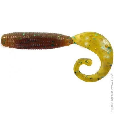   Reins Fat G Tail Grub 4" 565 Motor Oil Green Flake, 10. (1552.06.24)