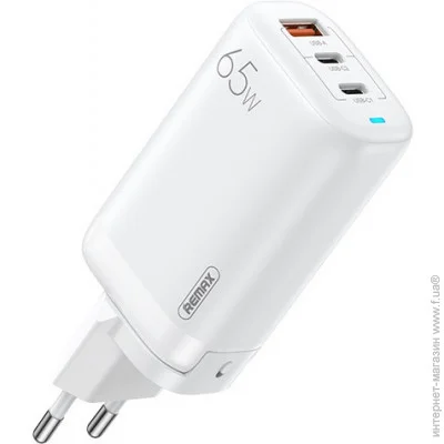   Remax 65W PD+ QC GaN White (RP-U55)