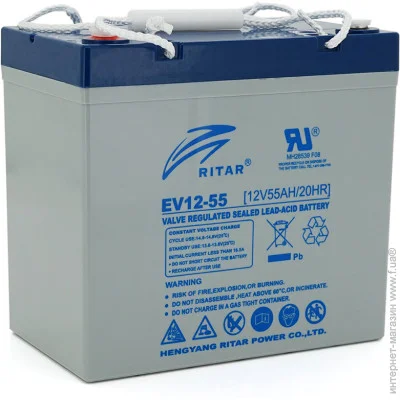    Ritar   EV12-55,12V 55Ah, M5 ( 229  138  211(216) ), Q1