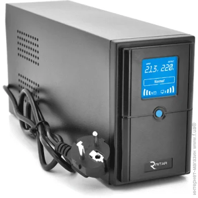     UPS Ritar ERTM800 480W) ELFD, LCD, AVR, 2st, 2xSCHUKO socket, 1x12V9Ah, metal Case Q4