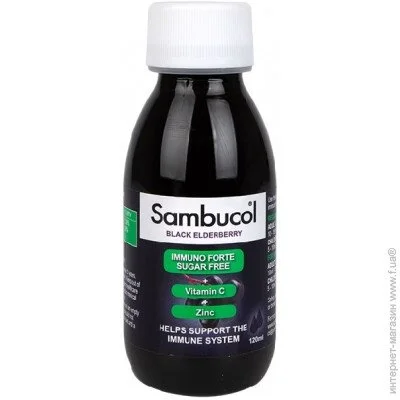   Sambucol Black Elderberry Immuno Forte Sugar Free 120 ml /12 servings/ (000019673)