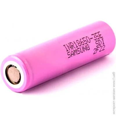 Samsung  18650 Li-Ion INR18650-35E, 3500mAh, 8A, 4.2/3.6/2.5V, PINK