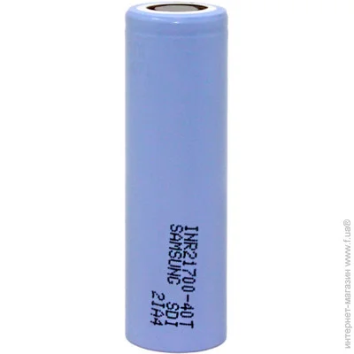 Samsung  21700 Li-Ion INR21700-40T 4000mAh, 35A, 4.2/3.6/2.5V