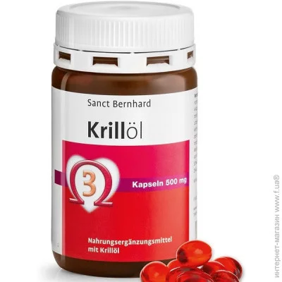   Sanct Bernhard Omega-3 (krill oil) 500  (EPA 85 MG, DHA 40 MG) 90 Caps (000020546)