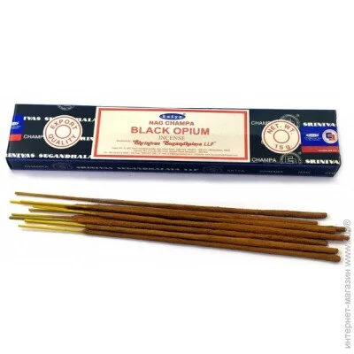 Аромапалички Satya Аромат для дому Чорний Опіум, пилкова пахощі (33798) Аромапалички Satya Аромат для дому Чорний Опіум, пилкова пахощі (33798)