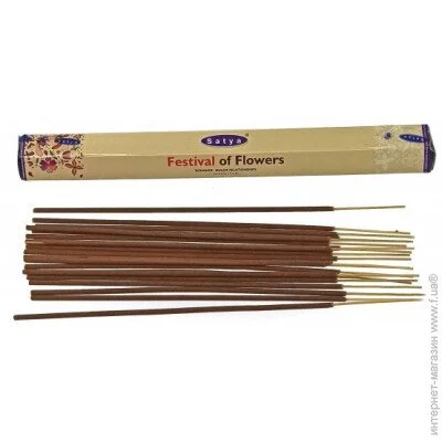 Аромапалички Satya Аромат для дому Фестиваль Квітів Пилковий аромат Аромапалочки Сатья (34240) Аромапалички Satya Аромат для дому Фестиваль Квітів Пилковий аромат Аромапалочки Сатья (34240)