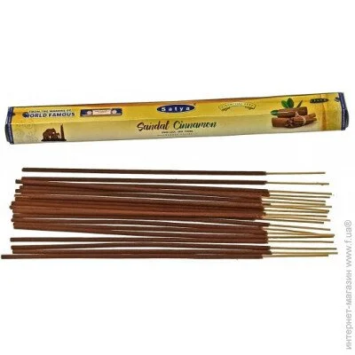 Аромапалички Satya Аромат для дому Сандал і Кориця Пилковий пахощі Аромапалочки (34263) Аромапалички Satya Аромат для дому Сандал і Кориця Пилковий пахощі Аромапалочки (34263)