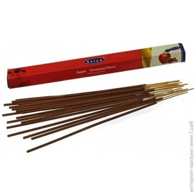 Аромапалички Satya Аромат для дому Яблуко,Кориця,Гвоздика Пилковий аромат Аромапалочки (34269) Аромапалички Satya Аромат для дому Яблуко,Кориця,Гвоздика Пилковий аромат Аромапалочки (34269)