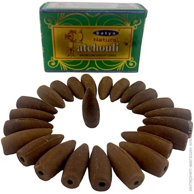 Аромаконусы Satya Аромат для дому Пачулі Конус Пахощі Аромапалочки (34975) Аромаконусы Satya Аромат для дому Пачулі Конус Пахощі Аромапалочки (34975)