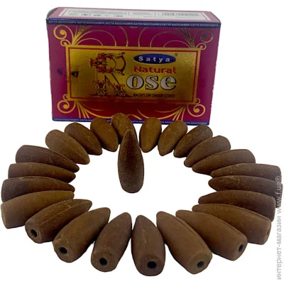 Аромаконусы Satya Аромат для дому Роза Конус Пахощі Аромапалочки (34979) Аромаконусы Satya Аромат для дому Роза Конус Пахощі Аромапалочки (34979)