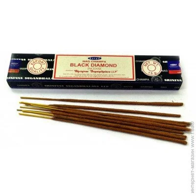 Аромапалички Satya Аромат для дому Чорний Алмаз (Black Diamond) пилкова пахощі (33807) Аромапалички Satya Аромат для дому Чорний Алмаз (Black Diamond) пилкова пахощі (33807)