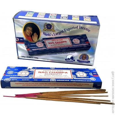 Аромапалички Satya Аромат для дому Nagchampa 100г Масала пахощі (32424) Аромапалички Satya Аромат для дому Nagchampa 100г Масала пахощі (32424)