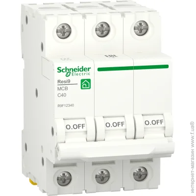   Schneider Electric resi9 6ka 3p 40a c (r9f12340)