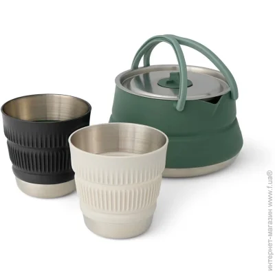 Sea to Summit Detour Stainless Steel Kettle Cook Set w/Sack  (+ 2 )   (ACK026031-122110)
