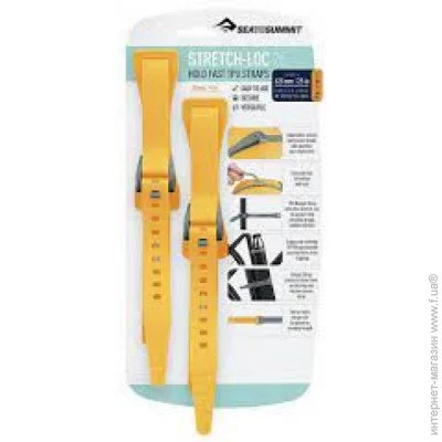 Sea to Summit   Stretch-loc 25 20mm*625mm 2 Pack Yellow (1033-STS ASLSTRP20X625YW)