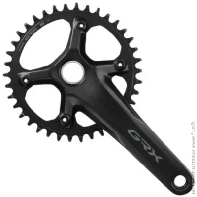  Shimano  FC-RX610-12 GRX   172,5  38   (1096-EFCRX6101DXA8)
