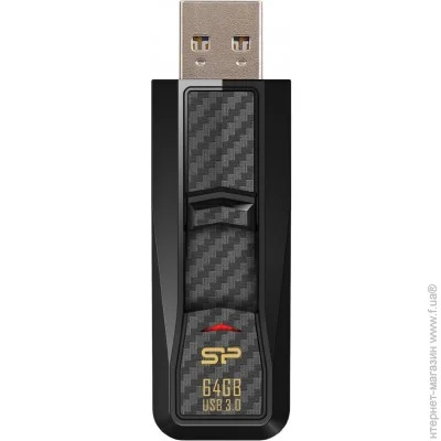  USB 3.0 Silicon-Power Blaze B50 64GB Black (SP064GBUF3B50V1K)